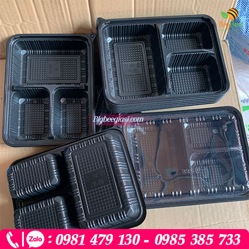 Hộp nhựa đựng cơm 3 ngăn Hộp nhựa đựng cơm 3 ngăn