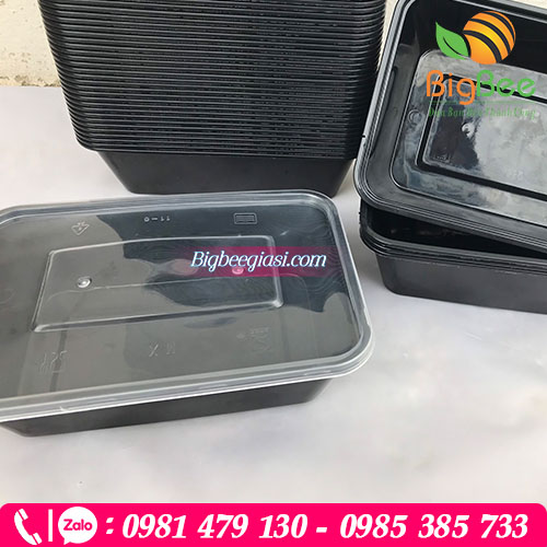 hộp nhựa đựng thực phẩm màu đen