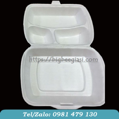 Hộp xốp đựng cơm 3 ngăn Hộp xốp đựng cơm 3 ngăn