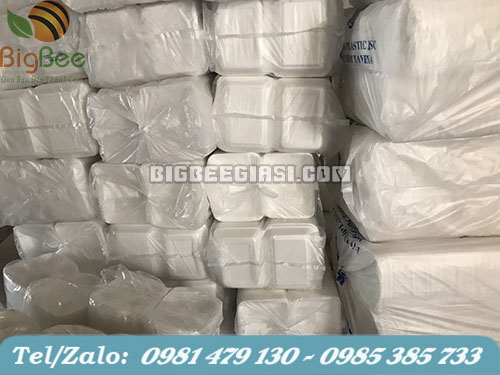 hộp xốp đựng cơm 3 ngăn giá sỉ tại TpHCM