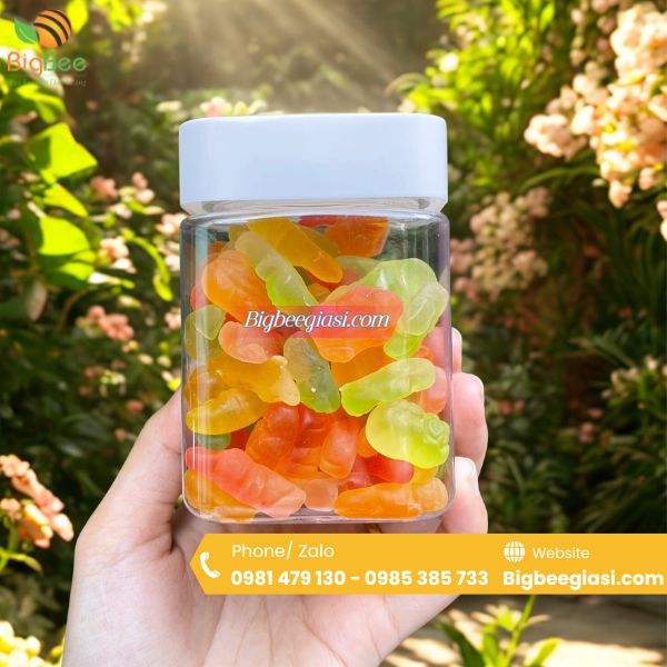 Hũ vuông mini đựng kẹo siêu đẹp Hũ vuông mini đựng kẹo siêu đẹp