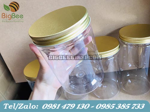 hũ pet nắp nhôm nắp vàng