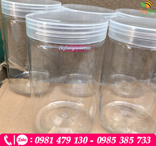 Hũ nhựa pet tròn nắp nhựa trắng Hũ nhựa pet tròn nắp nhựa trắng
