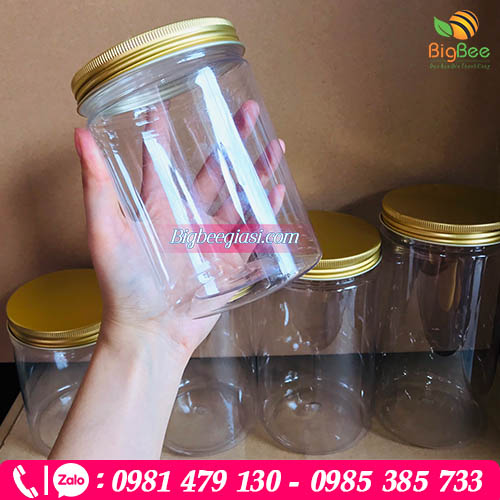 Hũ nhựa pet nắp nhôm vàng dày đẹp nhất Hũ nhựa pet nắp nhôm vàng dày đẹp nhất
