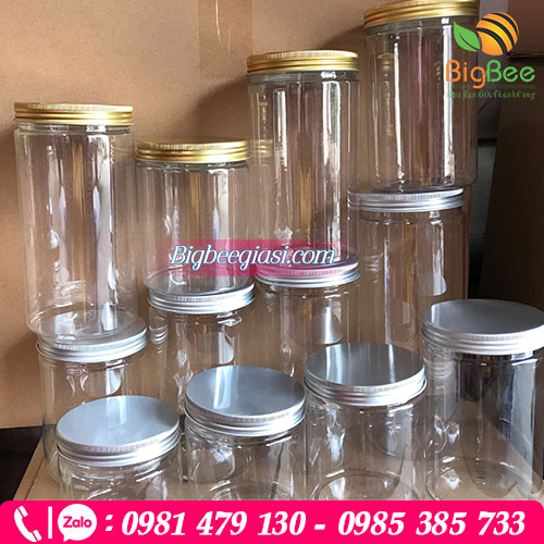 Hũ pet nắp nhôm đủ kích thước tại Thu Hồng