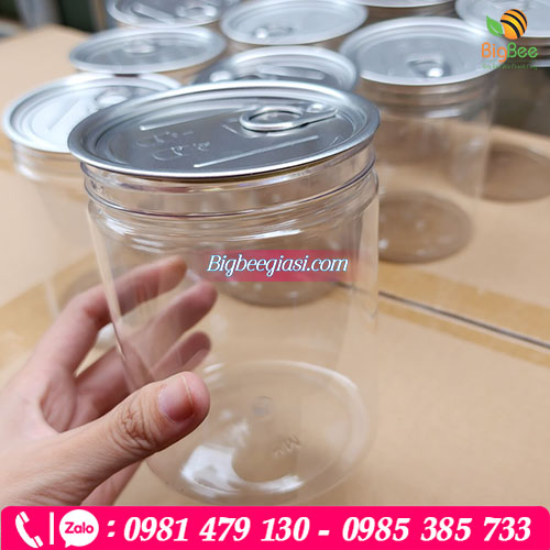 Hũ pet nắp nhôm xé - viền mí đựng thực phẩm  Hũ pet nắp nhôm xé - viền mí đựng thực phẩm