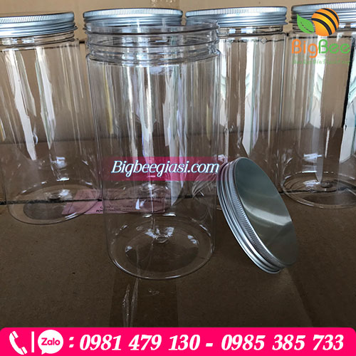 Hũ pet nắp thiếc bạc