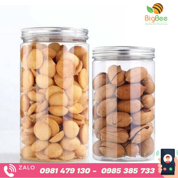 Mẫu hũ pet nắp nhôm đựng bánh kẹo, đồ khô, các loại hạt Mẫu hũ pet nắp nhôm đựng bánh kẹo, đồ khô, các loại hạt