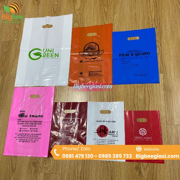 Túi hột xoài pe in logo giá rẻ Túi hột xoài pe in logo giá rẻ