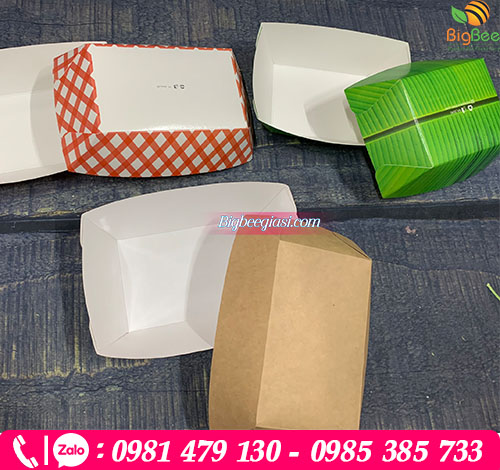Đa dạng mẫu mã khay giấy đựng khoai tây chiên Đa dạng mẫu mã khay giấy đựng khoai tây chiên