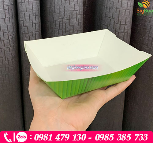 khay giấy đựng khoai tây chiên vân lá khay giấy đựng khoai tây chiên vân lá