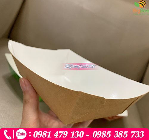 Khay giấy Kraft đựng khoai tây chiên Khay giấy Kraft đựng khoai tây chiên