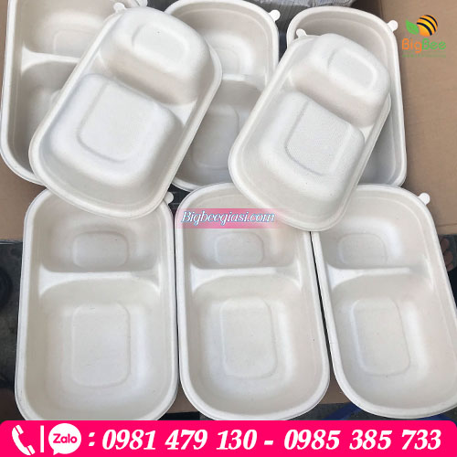 Khay bã mía 2 ngăn Khay bã mía 2 ngăn