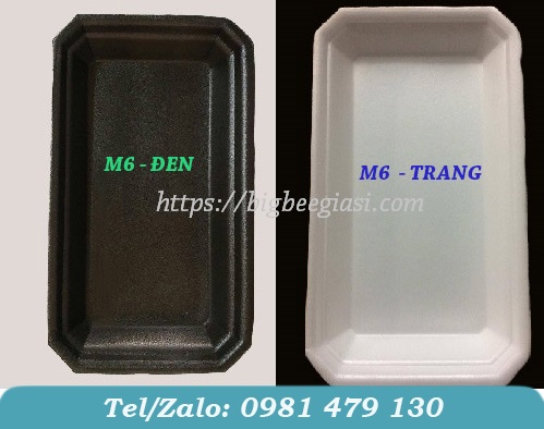 khay xốp loại màu đen và trắng m6
