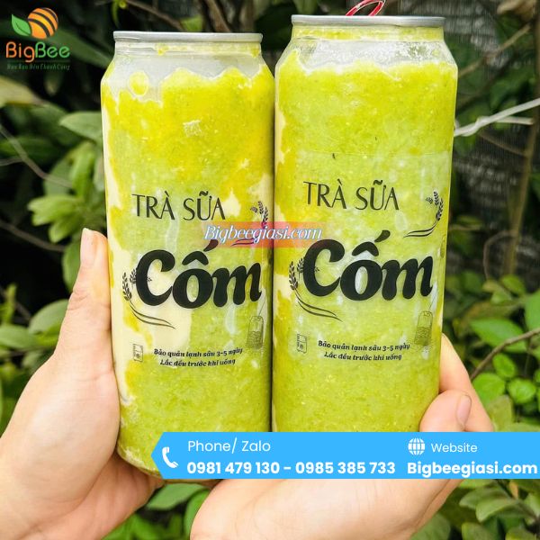 Lon pet nắp xé đựng trà sữa Lon pet nắp xé đựng trà sữa