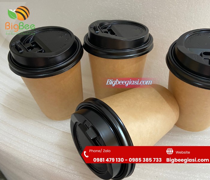 Ly giấy kraft 9oz - 270ml đựng cafe, đồ uống nóng Ly giấy kraft 9oz - 270ml đựng cafe, đồ uống nóng