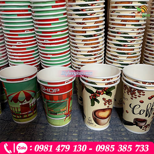 Ly giấy 500ml in sẵn Ly giấy 500ml in sẵn