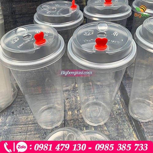 Ly pp 700ml tim sang trọng, dễ thương cho các cửa hàng Ly pp 700ml tim sang trọng, dễ thương cho các cửa hàng