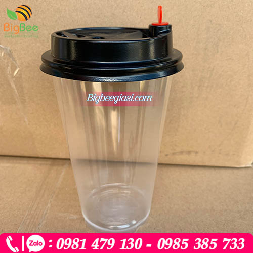 Ly nhựa PP mềm nắp tim 500ml Ly nhựa PP mềm nắp tim 500ml