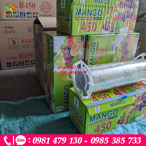 Màng bọc thực phẩm mango 450 - 30cm chính hãng Màng bọc thực phẩm mango 450 - 30cm chính hãng