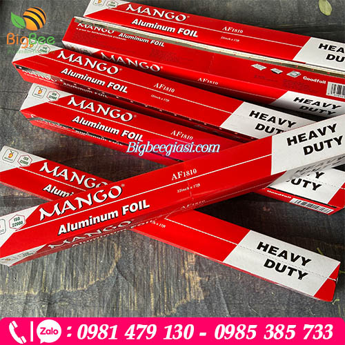 Màng nhôm nướng thực phẩm mango 45 x5m chính hãng, giá sỉ cho các cửa hàng Màng nhôm nướng thực phẩm mango 45 x5m chính hãng, giá sỉ cho các cửa hàng