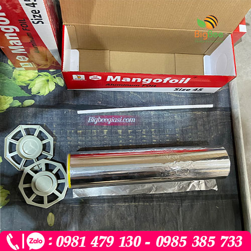 Màng nhôm bọc thực phẩm Mangofoil 45cmx 3kg Màng nhôm bọc thực phẩm Mangofoil 45cmx 3kg