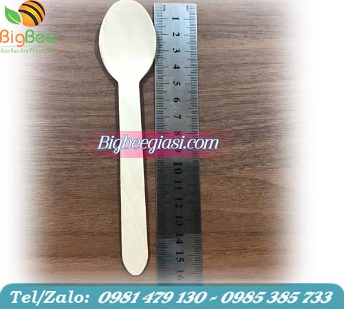 muỗng gỗ dài 16cm
