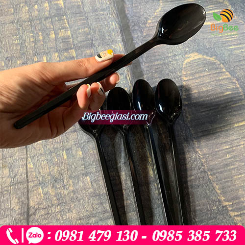 Muỗng nhựa trà sữa cán dài dùng 1 lần Muỗng nhựa trà sữa cán dài dùng 1 lần