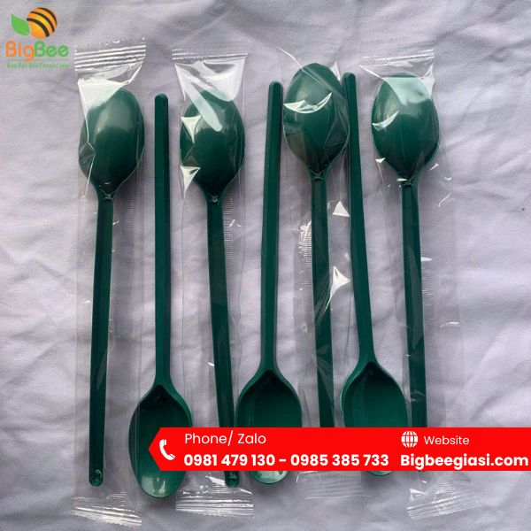 Sản phẩm muỗng nĩa nhựa bọc màng Sản phẩm muỗng nĩa nhựa bọc màng