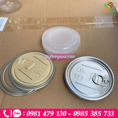 Nắp nhôm xé viền mí và nắp nhựa đậy Nắp nhôm xé viền mí và nắp nhựa đậy