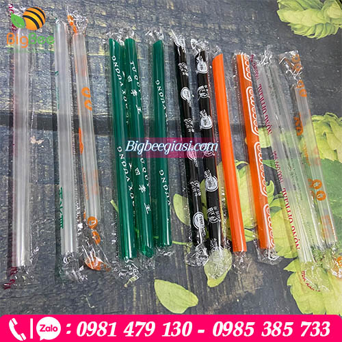 Ống hút bọc màng in logo các loại Ống hút bọc màng in logo các loại
