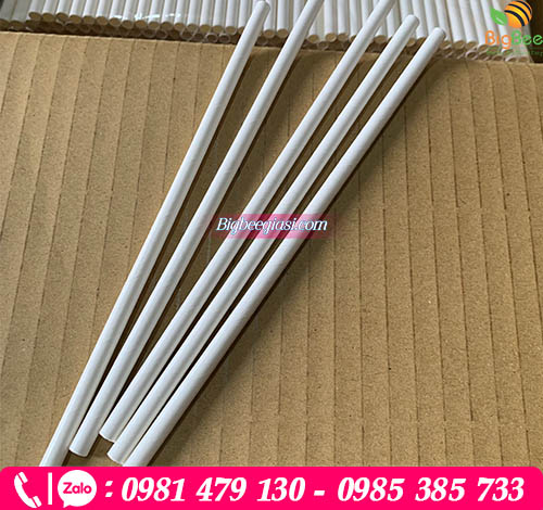 Ống hút giấy phi 6 dài 19.5cm Ống hút giấy phi 6 dài 19.5cm