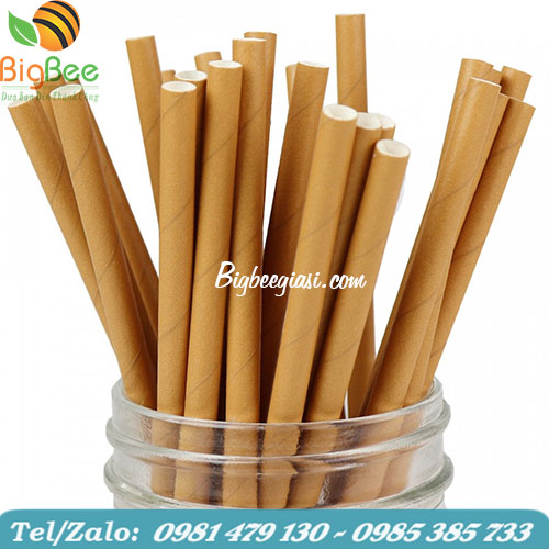 ống hút giấy kraft màu nâu ống hút giấy kraft màu nâu