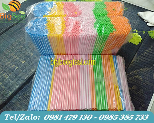 Ống hút nhựa nhỏ hút nước mía đủ màu Ống hút nhựa nhỏ hút nước mía đủ màu