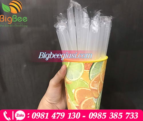 Ống hút trà sữa màu trắng trong