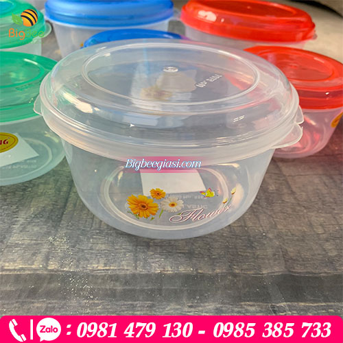 Bộ 3 Thố nhựa tròn có nắp đựng thực phẩm giá rẻ