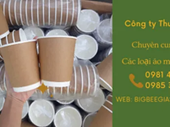 Địa chỉ cung cấp ly giấy kraft 08OZ - 240ml 2 lớp đựng cafe nóng sỉ, rẻ