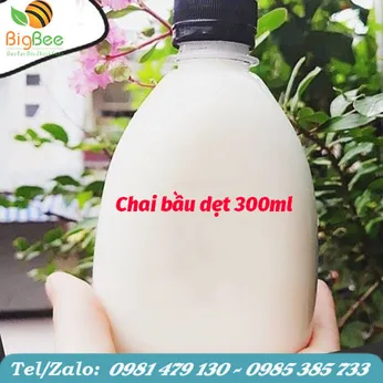 CHAI NHỰA SUSHI 300ML  - HÌNH BẦU DỤC, DÁNG DẸT SIÊU DỄ THƯƠNG