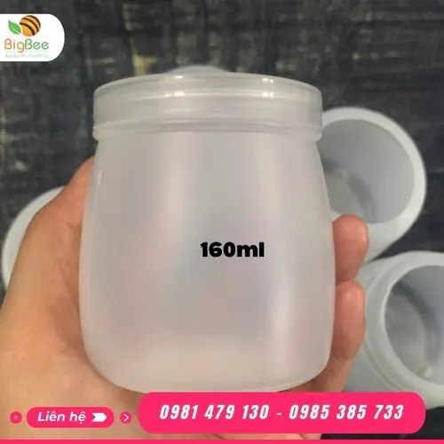 HŨ NHỰA SỮA CHUA 160ML - KT 6cm x 6.8 cm