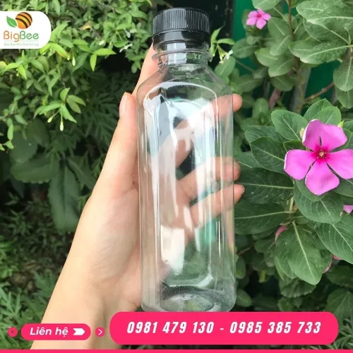 Chai nhựa vuông 300ml – Vuông vắn, đẹp, tiện lợi