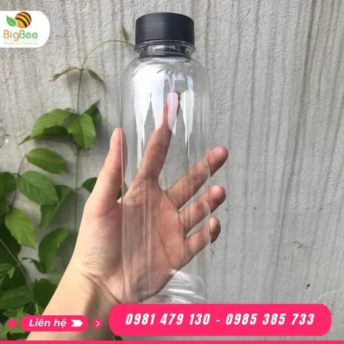 CHAI NHỰA TRÒN 500ML CỔ RỘNG, DÁNG ĐẸP