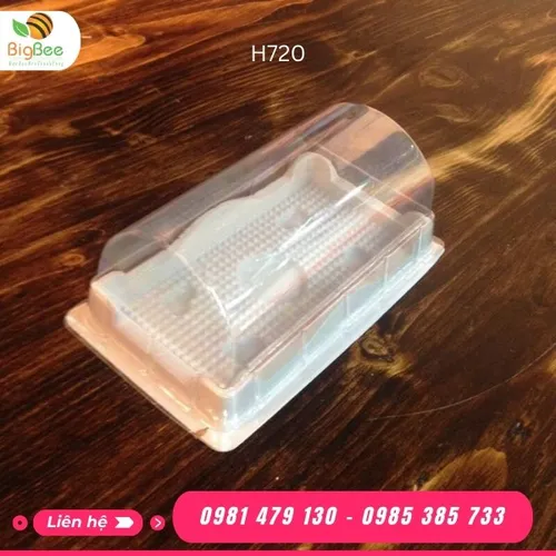 HỘP NHỰA ĐỰNG BÁNH BÔNG LAN H720 HÌNH CHỮ NHẬT
