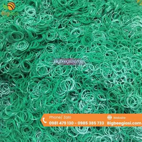 DÂY THUN MÀU XANH SIZE TIỂU 16mm