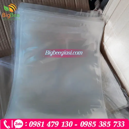 Túi zip trong suốt 2 mặt đáy đứng