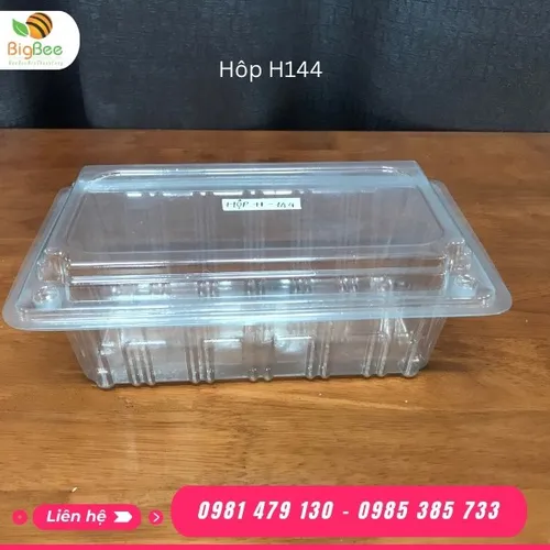HỘP ĐỰNG CHỮ NHẬT H144 ĐỰNG BÁNH BÔNG LAN, BÁNH MÌ HOA CÚC