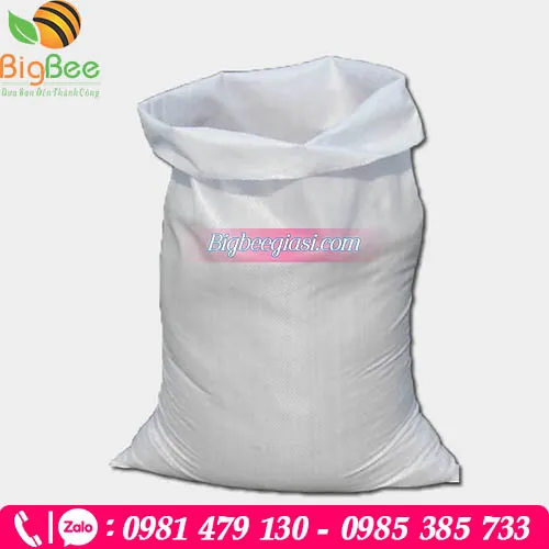 BAO ĐỰNG GẠO MÀU TRẮNG KÍCH THƯỚC 50X70 CM