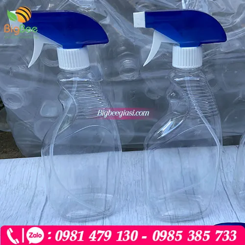 Chai nhựa pet 500ml đựng nước xịt kính