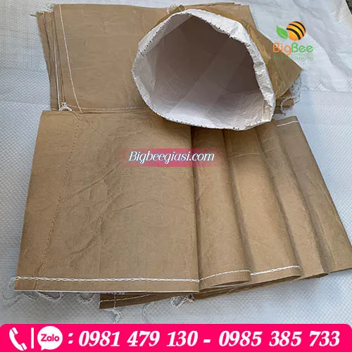 Bao tải giấy kraft đựng 25kg, 50kg, 60kg giá rẻ