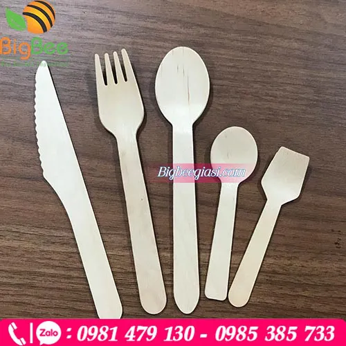 DAO GỖ - MUỖNG GỖ - NĨA GỖ - ĐŨA TRE DÙNG 1 LẦN