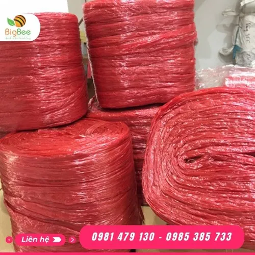 Dây nilon nem buộc hàng 600g màu đỏ